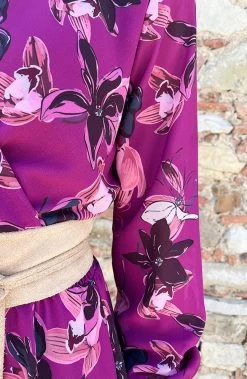 V-hals Jurk Paris Bloemen Magenta 12 V-hals Jurk Paris Bloemen Magenta -Kleding Promotie Winkel V hals Jurk Paris Bloemen Magenta 3 586x900 1