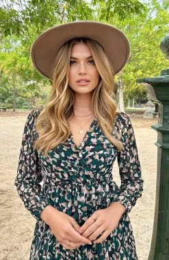 V-hals Strik Jurk Dots Smaragd -Kleding Promotie Winkel V hals Strik Jurk Dots Smaragd 1 586x900 1