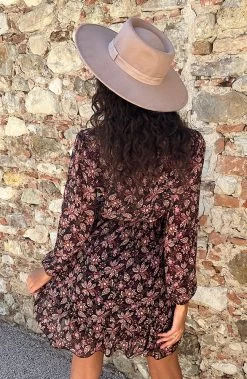 V-hals Strik Jurk Flower Multi -Kleding Promotie Winkel V hals Strik Jurk Flower Multi2 1 586x900 1