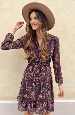 V-hals Strik Jurk Print Multi 17 V-hals Strik Jurk Print Multi -Kleding Promotie Winkel V hals Strik Jurk Print Multi 2 586x900 1