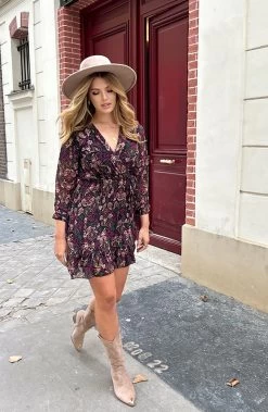 V-hals Strik Jurk Print Multi 28 V-hals Strik Jurk Print Multi -Kleding Promotie Winkel V hals Strik Jurk Print Multi 3 586x900 2