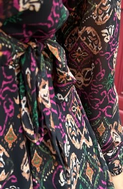 V-hals Strik Jurk Print Multi 29 V-hals Strik Jurk Print Multi -Kleding Promotie Winkel V hals Strik Jurk Print Multi 586x900 1