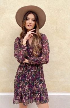 V-hals Strik Jurk Print Multi 18 V-hals Strik Jurk Print Multi -Kleding Promotie Winkel V hals Strik Jurk Print Multi 7 586x900 1