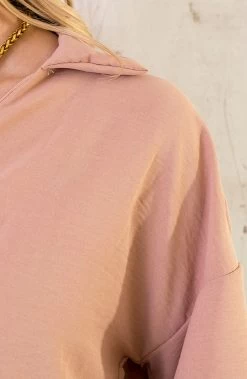 Verona V-hals Blouse Dust Roze -Kleding Promotie Winkel Verona V hals Blouse Dust Roze 1 586x900 1