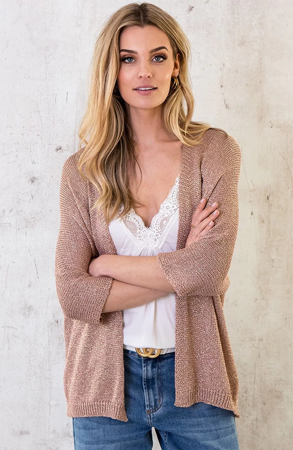 Vest Lurex Rose Goud 7 Vest Lurex Rose Goud - Afbeelding 5