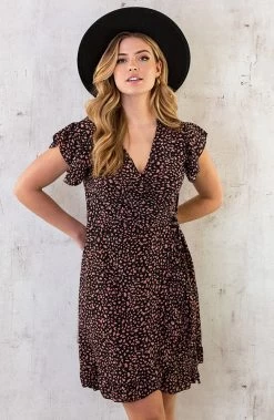 Musthave Deal Wikkel Jurken -Kleding Promotie Winkel Wikkel Jurk Cheetah Zwart Koraal 2 586x900 1