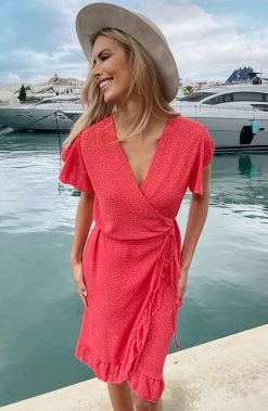 Wikkel Jurk Leopard Fuchsia -Kleding Promotie Winkel Wikkel Jurk Leopard Fuchsia 5 586x900 1