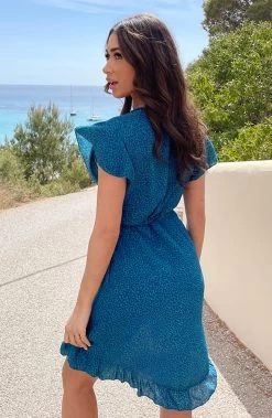 Wikkel Jurk Leopard Kobalt -Kleding Promotie Winkel Wikkel Jurk Leopard Kobalt 6 586x900 1