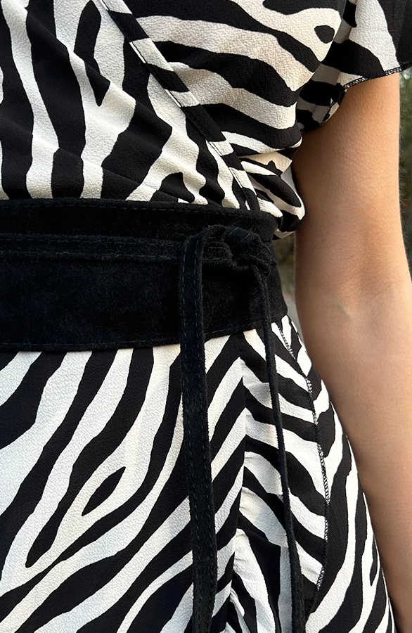 Suede Wikkelriem Zwart 5 Suede Wikkelriem Zwart - Afbeelding 3