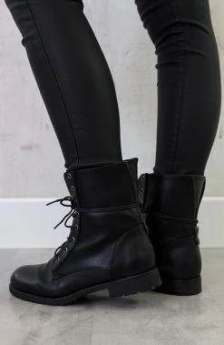 Biker Buckle Zip Boots 14 Biker Buckle Zip Boots -Kleding Promotie Winkel biker boots zwart 1 586x900 1