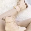 Biker Buckle Zip Boots Beige 1 Biker Buckle Zip Boots Beige -Kleding Promotie Winkel biker buckle 586x900 1