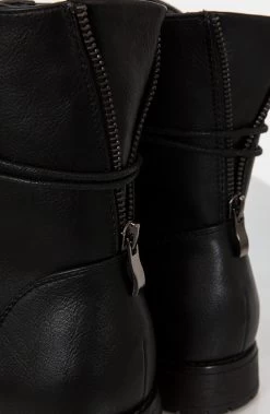 Biker Buckle Zip Boots 18 Biker Buckle Zip Boots -Kleding Promotie Winkel enkellaarzen met riem dames 586x900 1