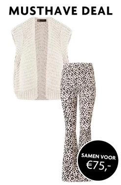 Musthave Deal Gebreid Gilet Flared