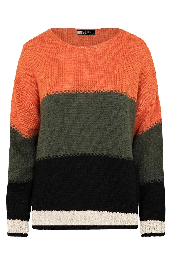 Gebreide Banen Trui Army 11 Gebreide Banen Trui Army - Afbeelding 9