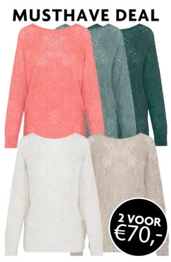Musthave Deal Gehaakte Lurex Top Longsleeve