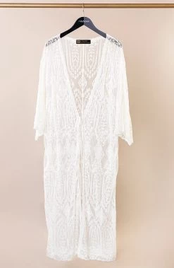 Kimono Leaves Ecru -Kleding Promotie Winkel kimono leaves ecru 586x900 1