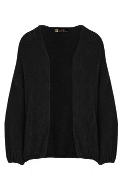 Oversized Knitted Vest Zwart -Kleding Promotie Winkel oversized knitted vestzwart 586x900 1